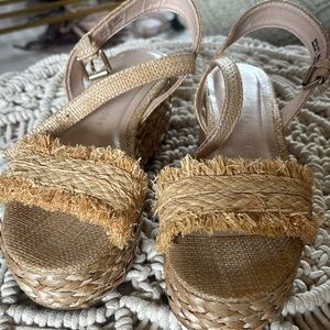 Tan Espadrilles with Trim and Tassels